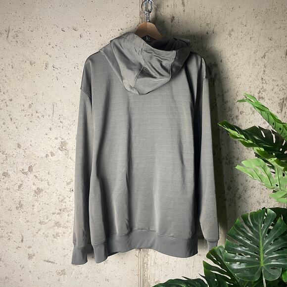 Oakley Sportswear Y2K Distressed Charcoal Grey XL Essential Zip Up Hoodie - Picture 4 of 4